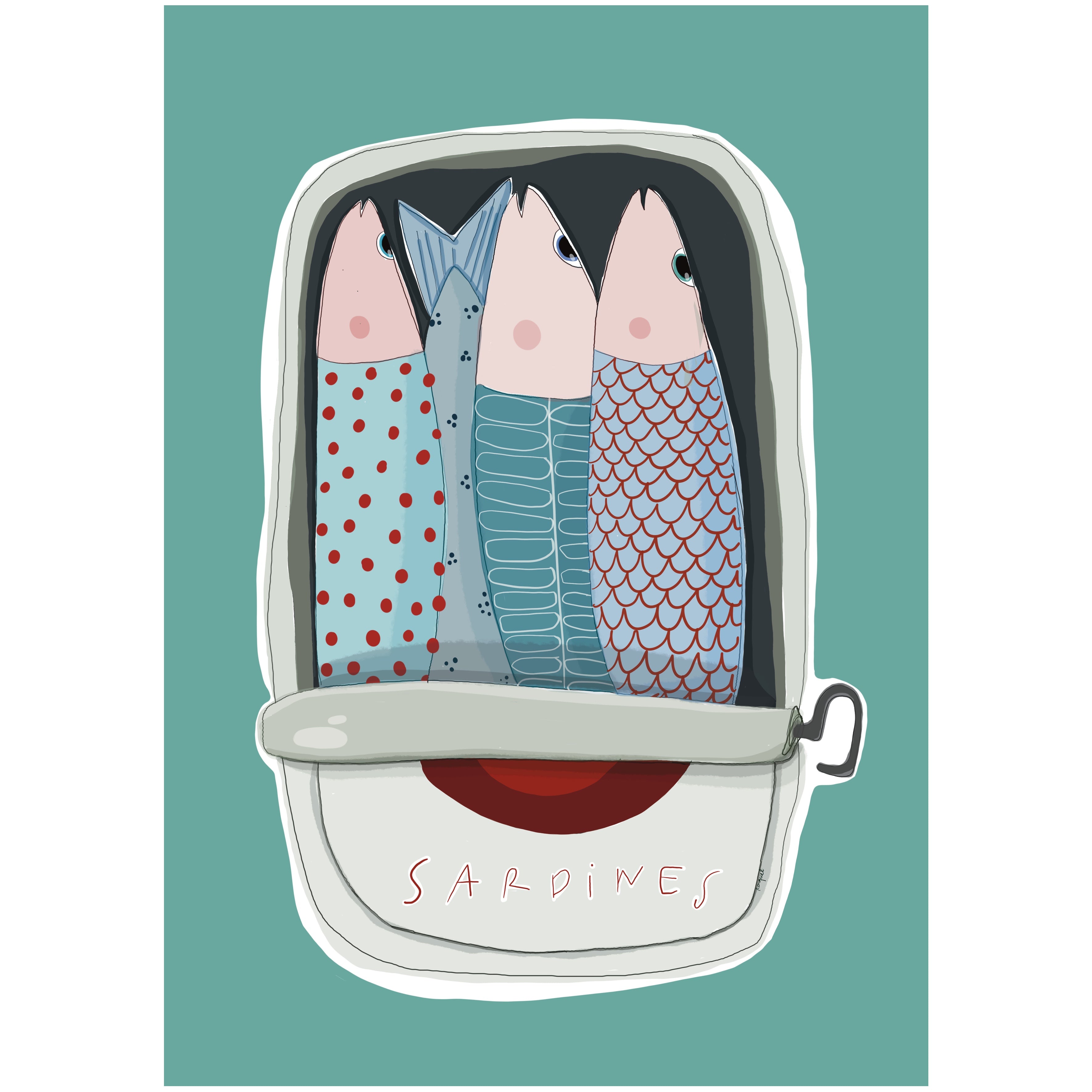 Sardines (turquesa)