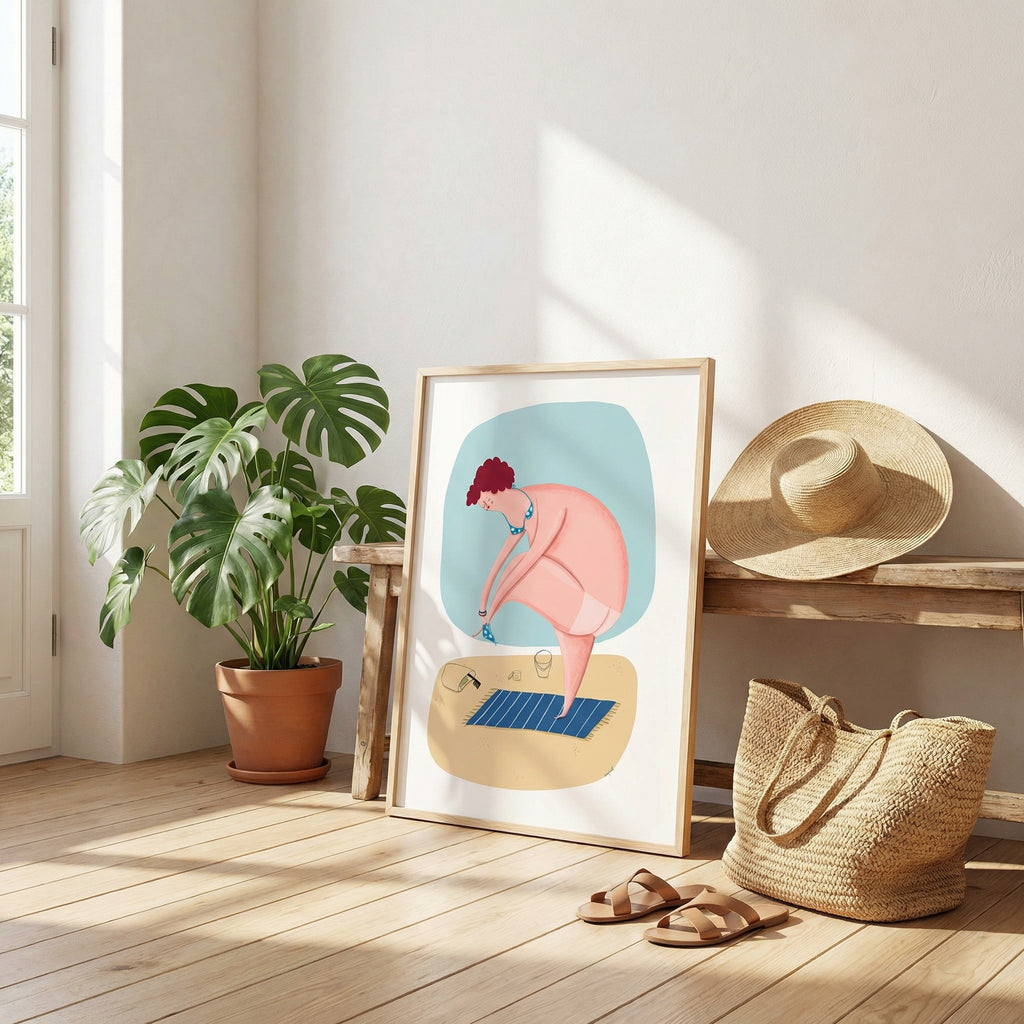 Lámina Coastline en casa de playa con estilo veraniego
