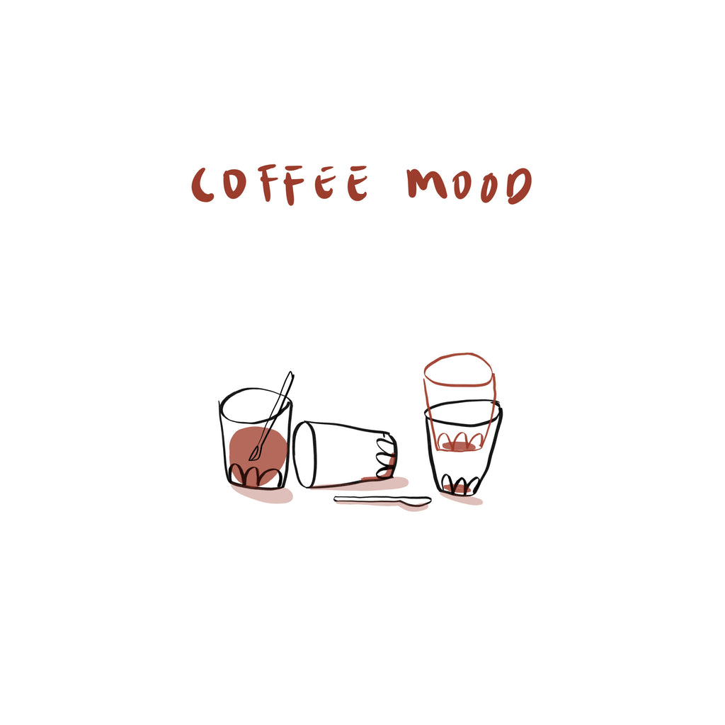 Lámina Coffee mood - Ilustración café A6 - Colection Home decoración cocina