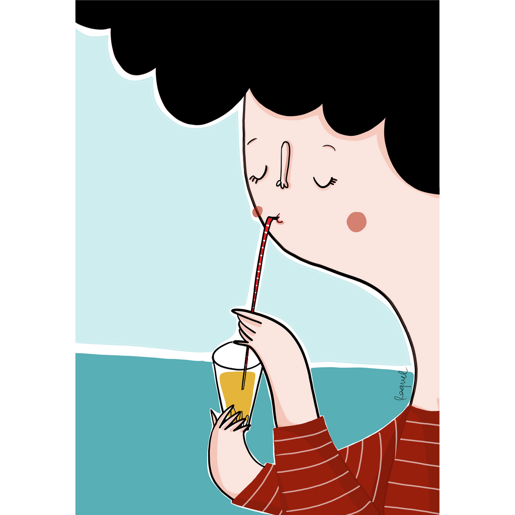 Lámina La Calor - Ilustración verano impresa en Giclée | Tutifrutiworld