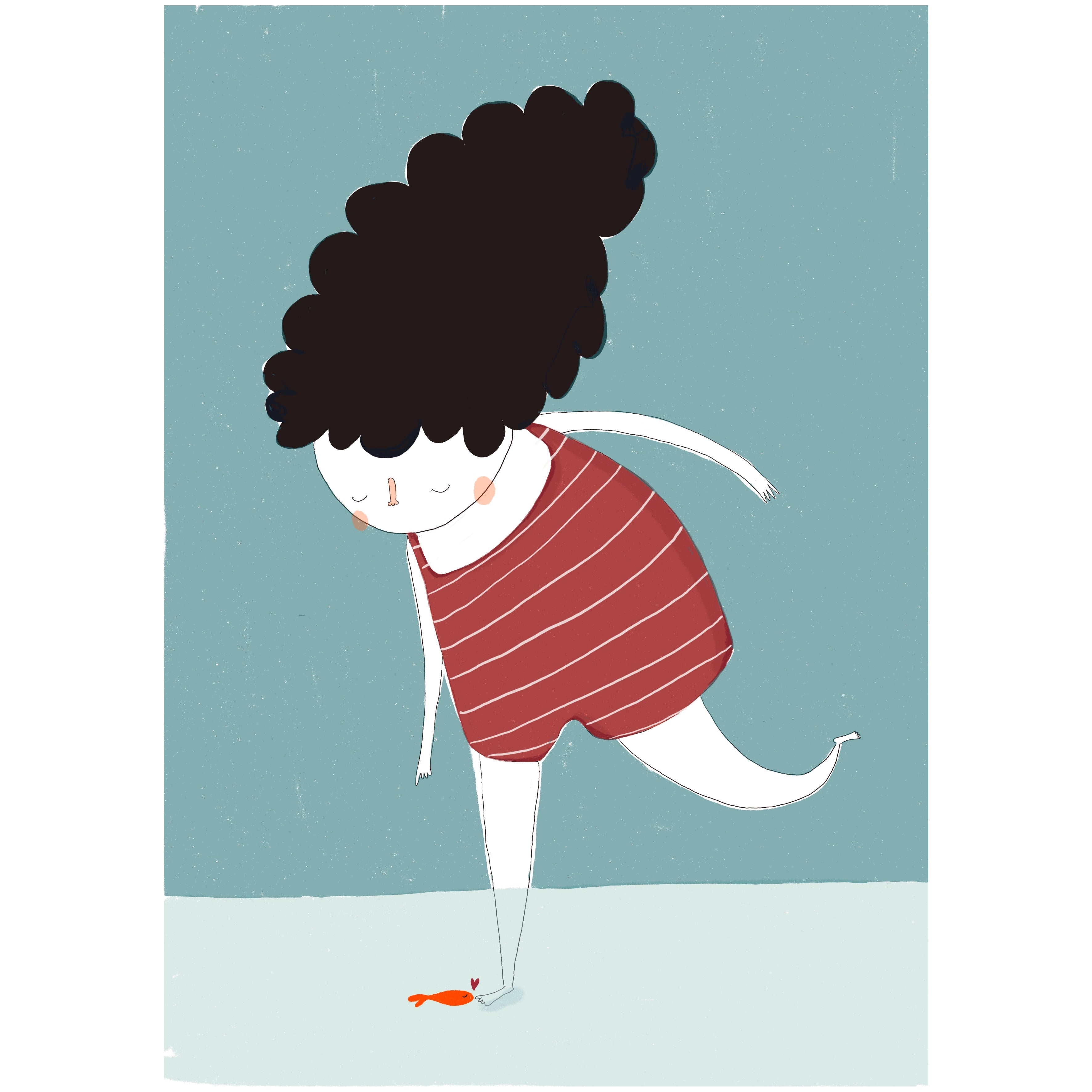 Lámina La plage - Ilustración playa A6 - Colection Home decoración hogar