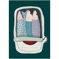 Lámina Sardines verde - Ilustración sardinas A6 - Colection Home decoración cocina