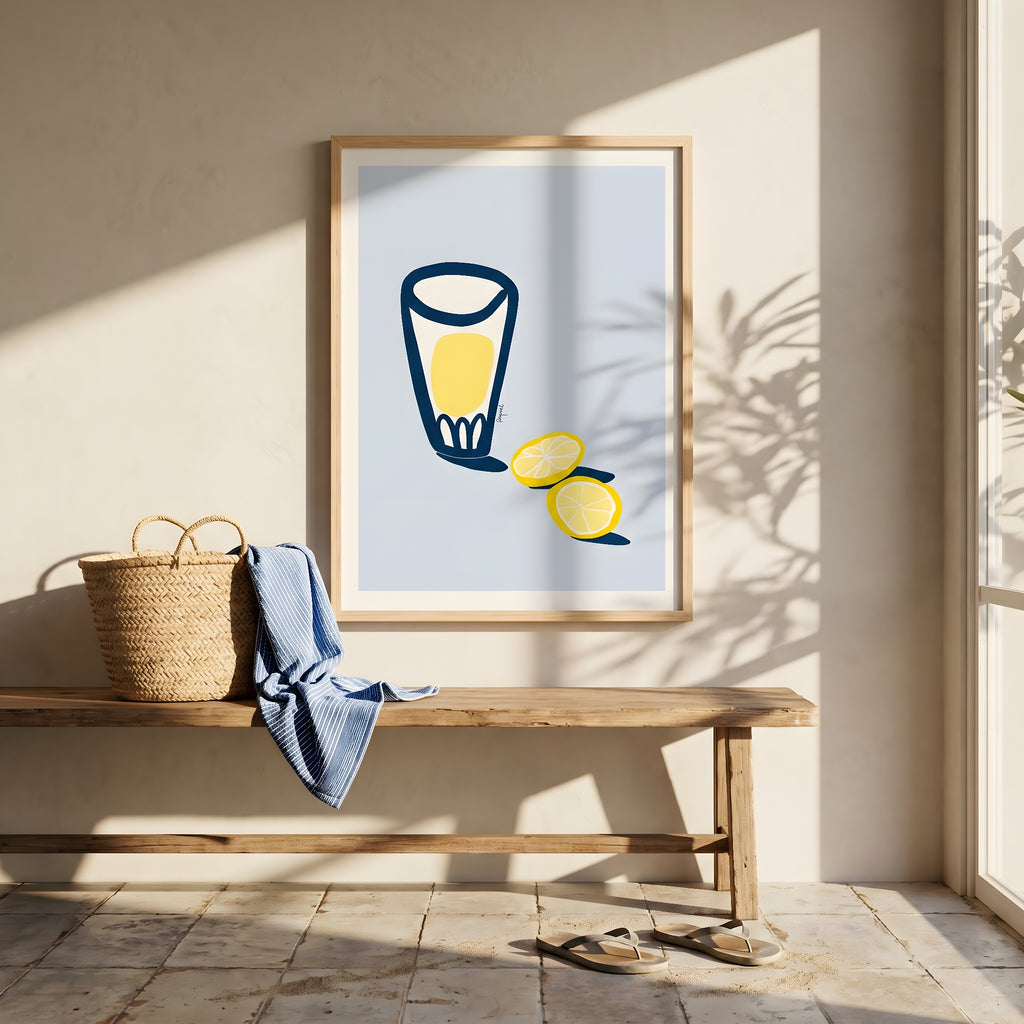 Lámina Lemonade en decoración loft moderna