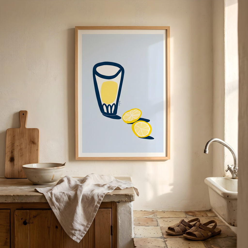 Lámina Lemonade en cocina con ambiente veraniego