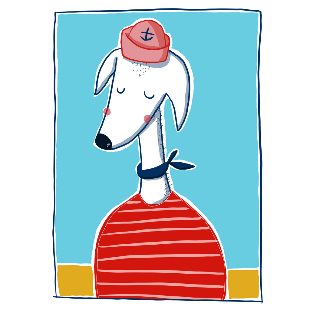 Lámina Marinero, ilustración artística de marinero