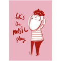 Lámina Let's the music play - Ilustración música A6 - Colection Home decoración