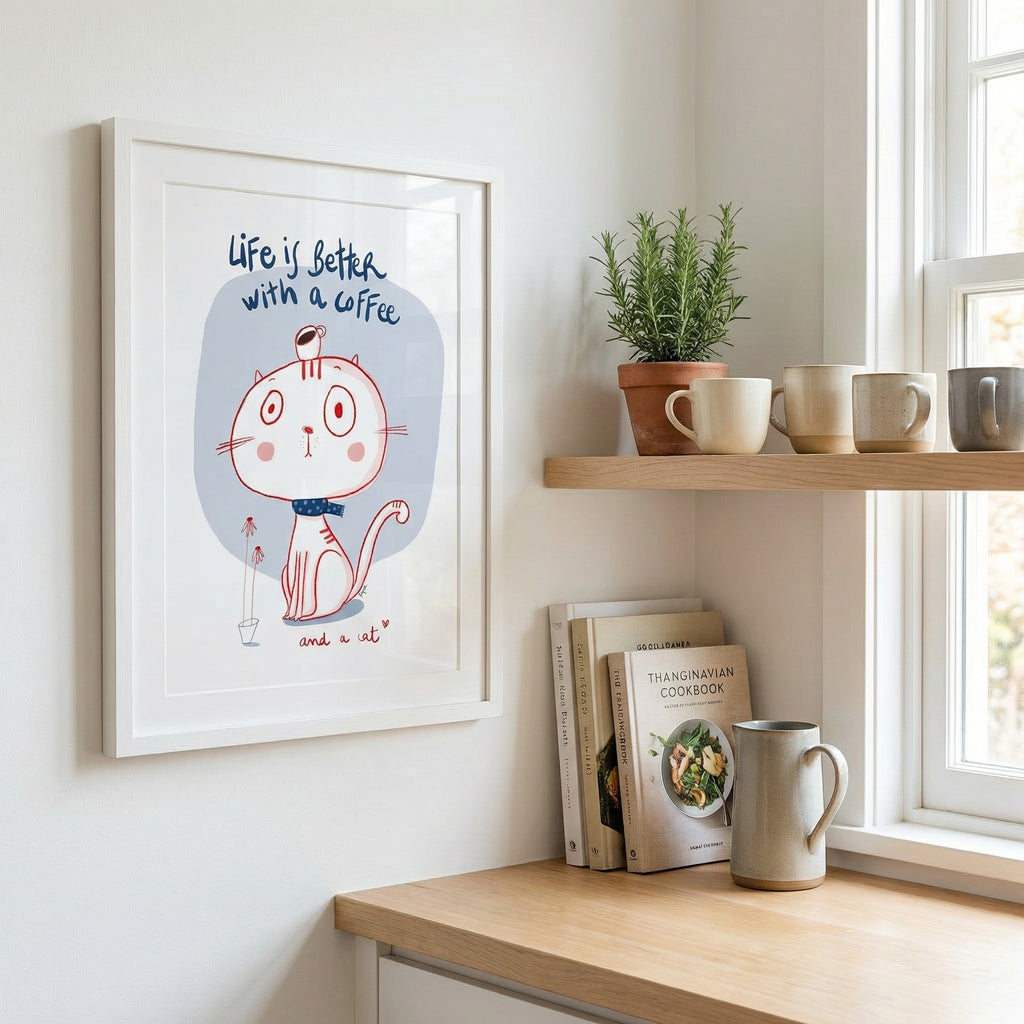 Lámina Life is Better With a Cat