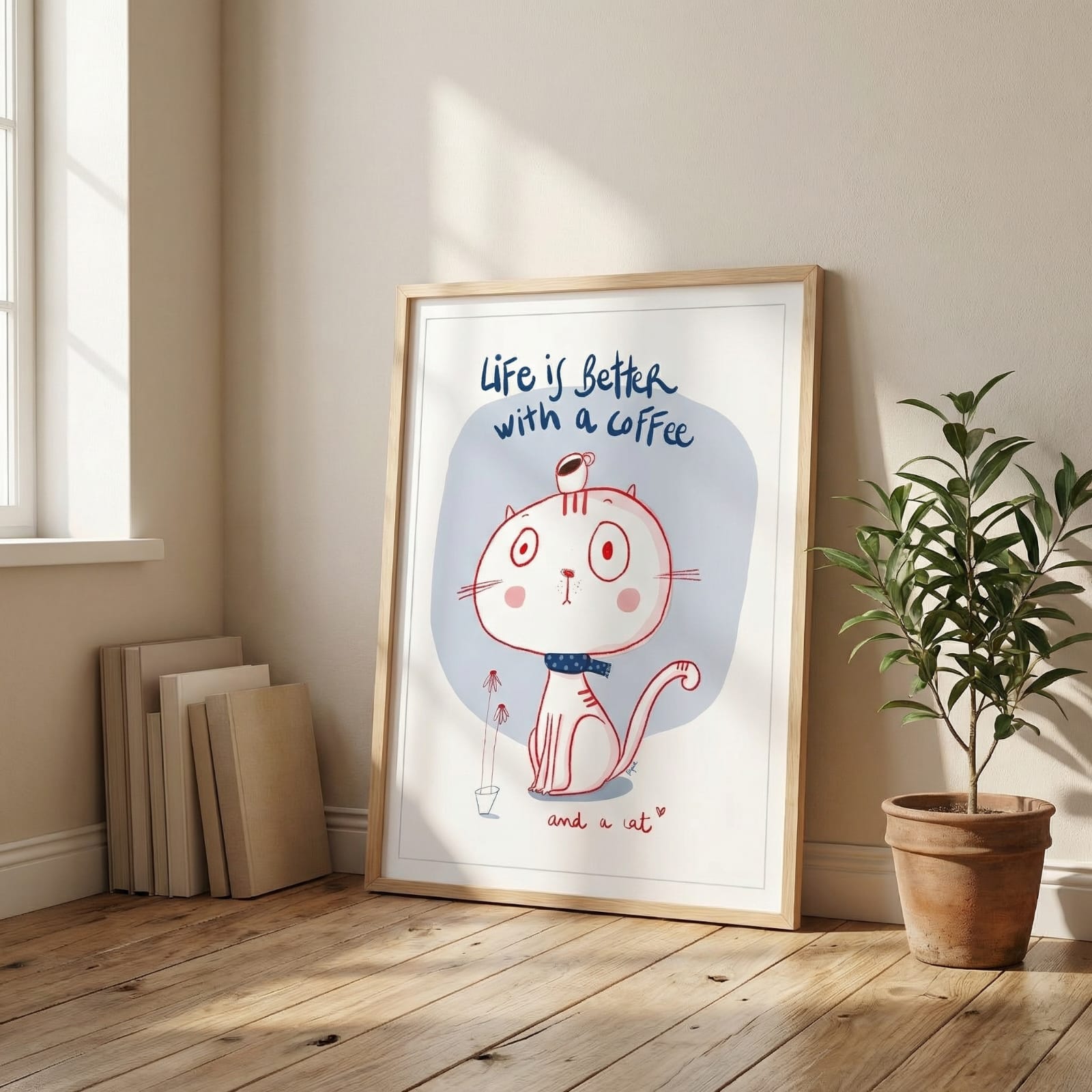 Lámina Life is Better With a Cat