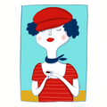 Lámina Summer Coffee, ilustración artística de café de verano