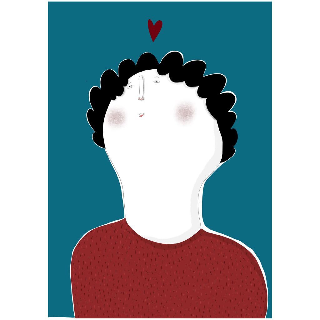 Lámina Up man - Ilustración hombre A6 - Colection Home decoración hogar