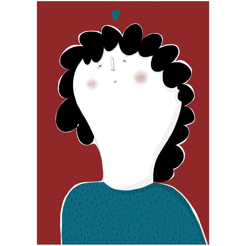 Lámina Up woman - Ilustración mujer A6 - Colection Home decoración hogar